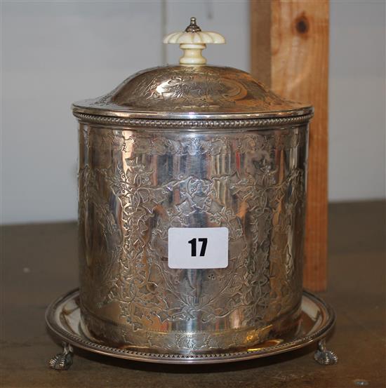 Plated biscuit barrel